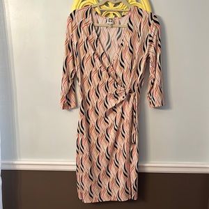 Anne Klein Faux-wrap Dress Size M